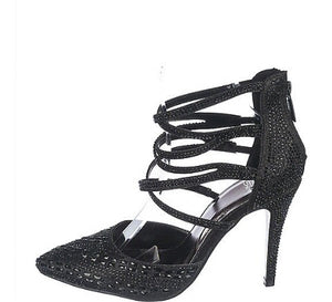 Black women jeweled high heel Annabelle