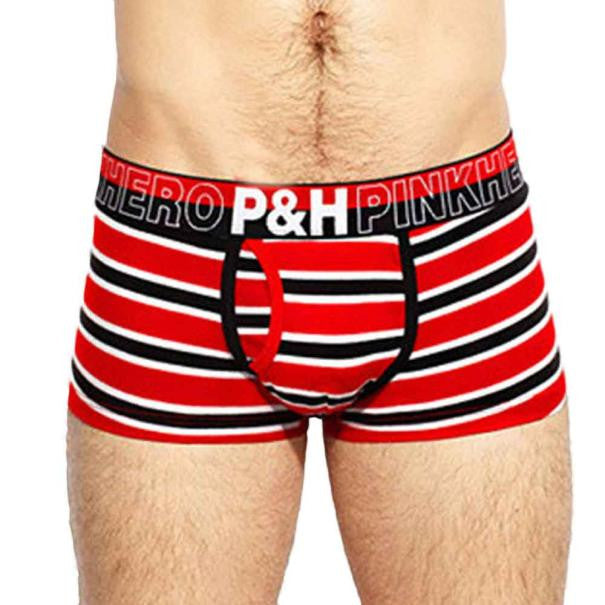 Stripe Underpants Knickers Sexy Men's Boxer Briefs Shorts Underwear Pants