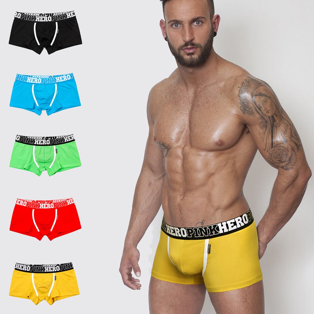 Fashion Men's Breathable Boxershorts Plus Size Shorts Cotton Underwear Fashion Sexy Boxer Solid Beach Brief 5 Colors