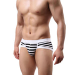 Men's Sexy Stripe Cotton Underwear shorts men boxers underpants Soft Briefs